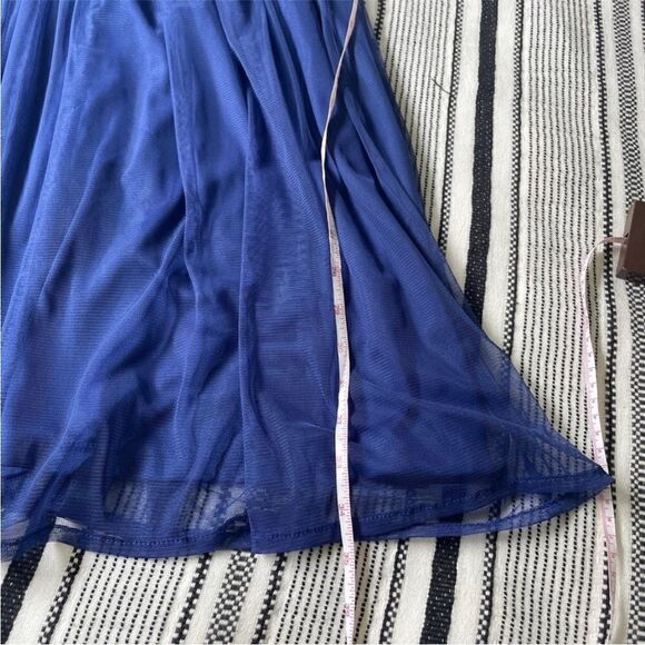 Modcloth Blue Sleeveless Knee Length Retro Sundress Scoop Neck sz XS Graduation‎ - Picture 9 of 11